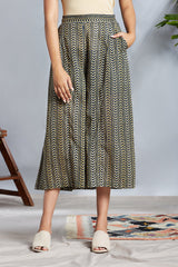 box pleated culotte - indigo olive culotte
