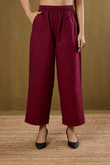 comfort fit south cotton pants - deep maroon marsala