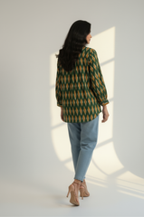 Golden Moss Cotton Button Down Shirt