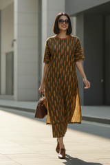 Co-ord set Cinder Glow drop shoulder tunic & pants (Set of 2)