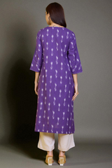 a-line panelled kurta amethyst aura