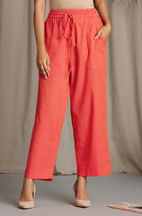 ELASTICATED MANGALGIRI PANTS - PEACH