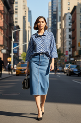 Blue Meadow Handblock Printed Everyday Cotton Shirt