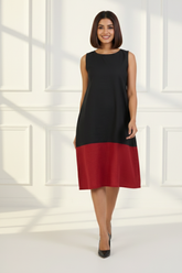 Midnight Ember Sleeveless Shift Dress