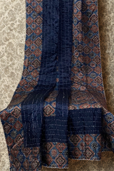 handcrafted reversible mashroo double quilt with filler - Persian Dawn & Madder