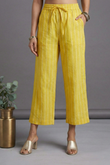 Comfort fit pants - Yellow Chevron Cotton