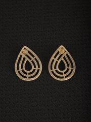 jewelry - berserk - Gold Plated Geometric Teardrop Studs
