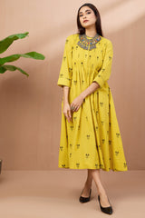 infinity pintuck dress - sunflower shadows