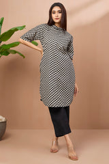 Cowl Neck Cotton Tunic Kurta Onyx Triangle