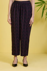 comfort fit ankle length narrow pants black pink butti