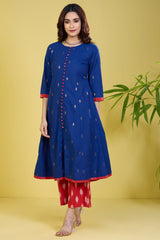 button down a-line kurta gilded sapphire