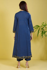 angrakha indigo with gathers sapphire abyss