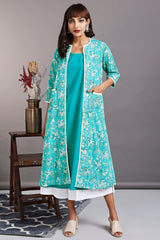 ensemble - jacket + dress - botanical tint & perennial blooms