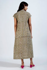button down pintuck dress - glowing jade & springtime palette