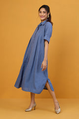 Denim Dreams Box Pleat Shirt Dress