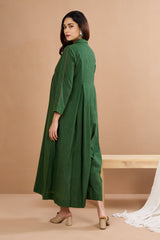 Enchanted Forest Cotton Jumpsuit with Pockets & Collar