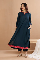 Enchanted Forest Whisper Side Gather A-Line Kurta