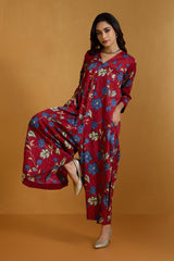 Cherry Garden Jumpsuit with Pockets