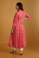Fiery Stripes Infinity Pintuck Dress