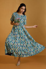 Gypsy Hues Long Maxi Dress with Sleeves