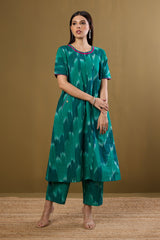 Co-ord set Tranquil Teal drop shoulder tunic & pants (set of 2)