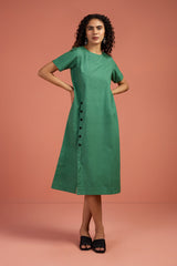 Greenstone Front Button Down Slit Kurta