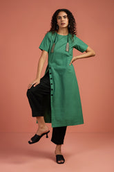 Greenstone Front Button Down Slit Kurta