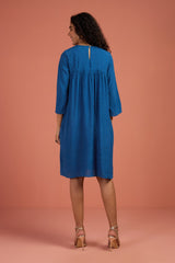 Indigo Whisper Gather Dress