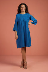 Indigo Whisper Gather Dress