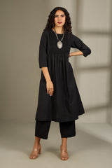 Co-ord Set Midnight Muse Smocked Yoke Kurta & Pants