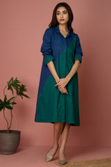 cross shirt dress - Indigo & Emerald
