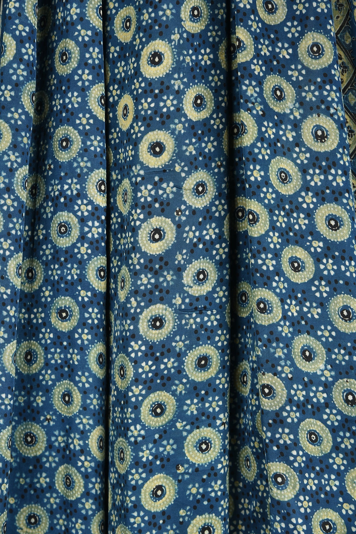 ajrakh modal silk sarees - sapphire gold & flora essence