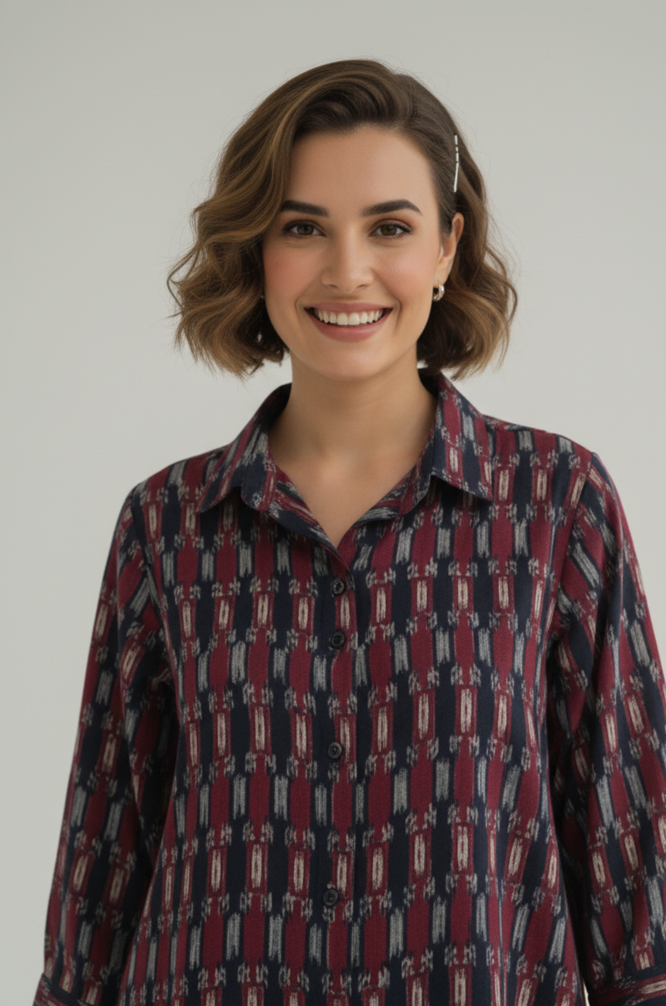 Midnight Everyday Ikat Cotton Shirt