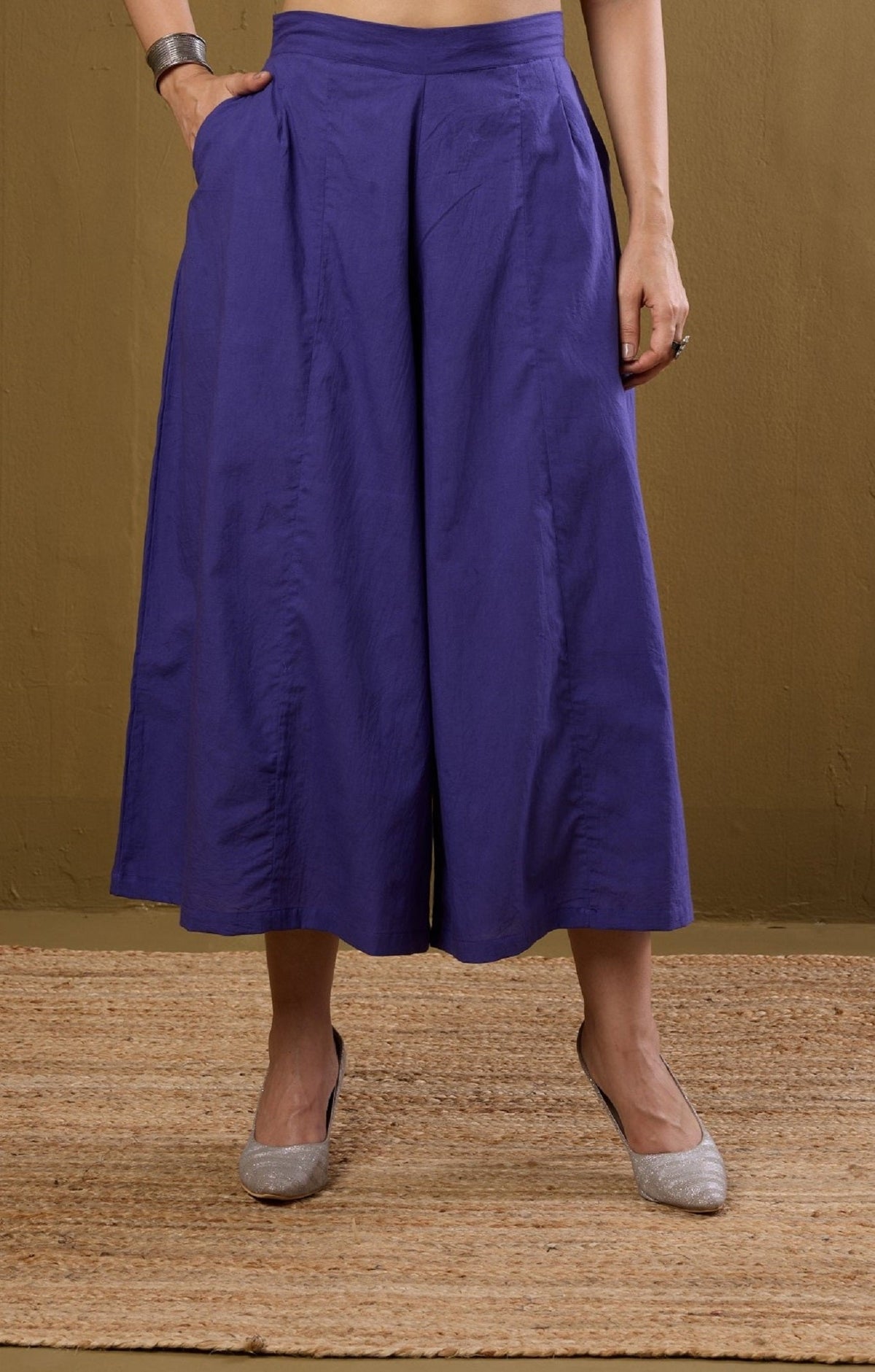 Box Pleated Culotte - Amethyst Hues