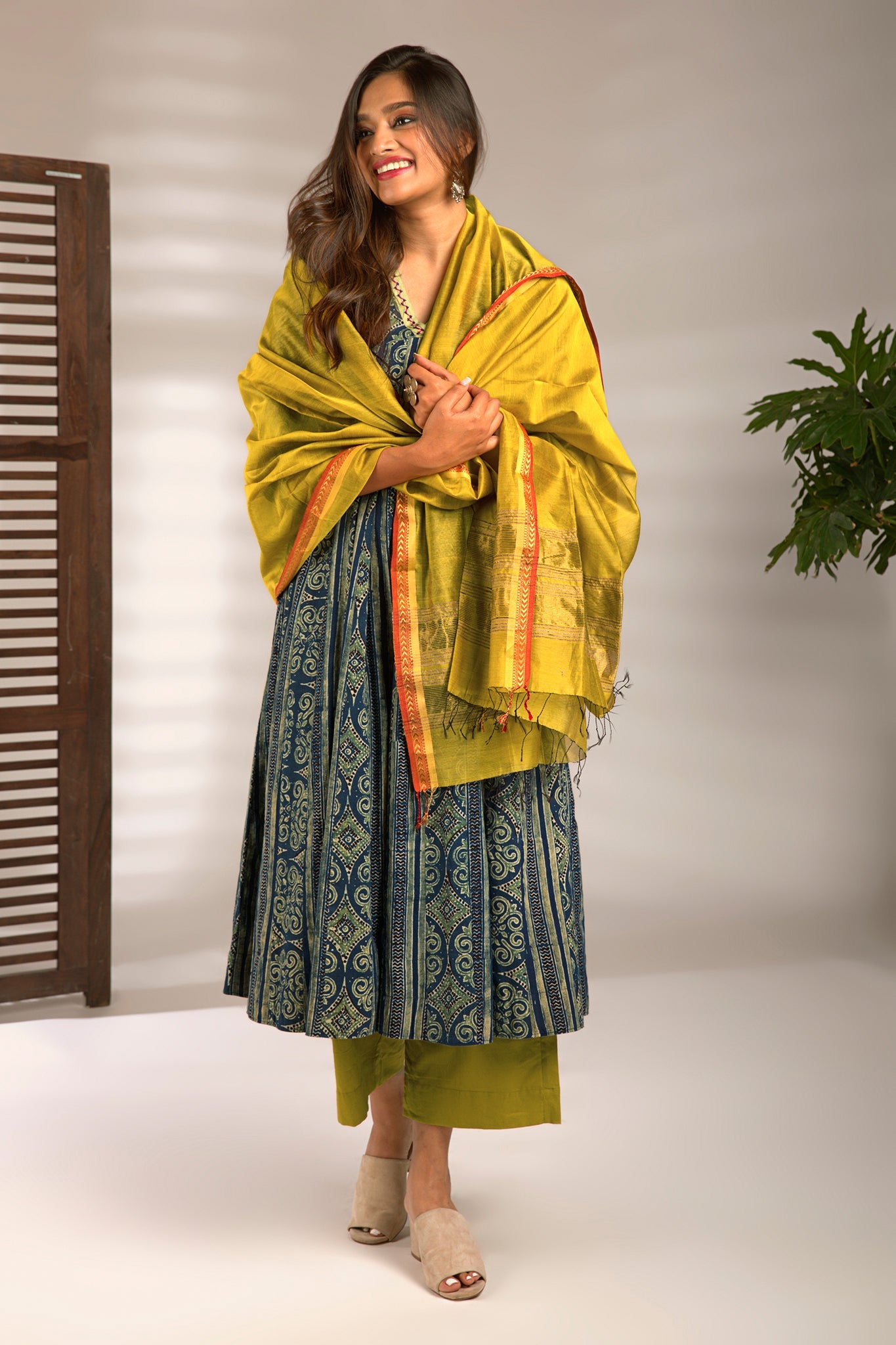 anarkali and many panels - wondrous blue & waterscapes