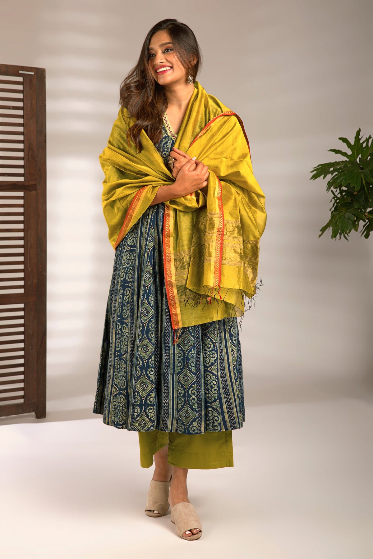 anarkali and many panels - wondrous blue & waterscapes