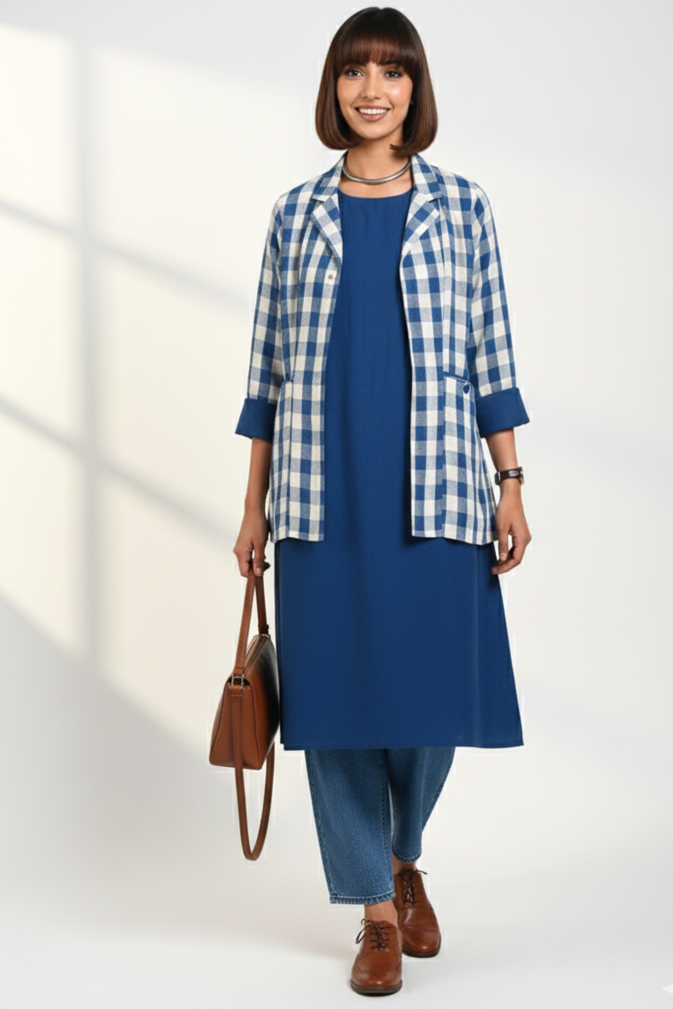 blazer - blue horizon & chessboard chic