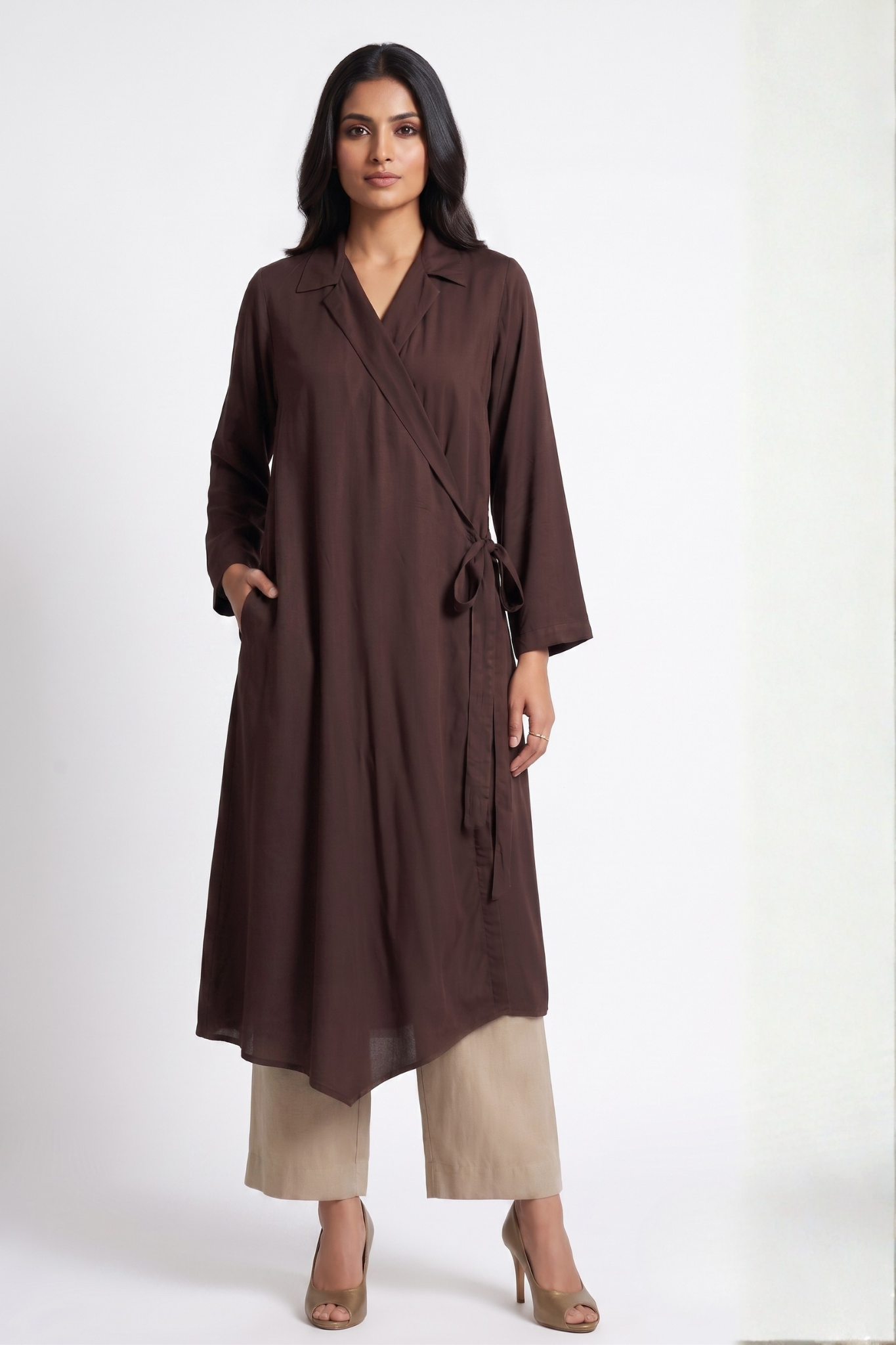 Cocoa Soft Modal Trench Belt Dress