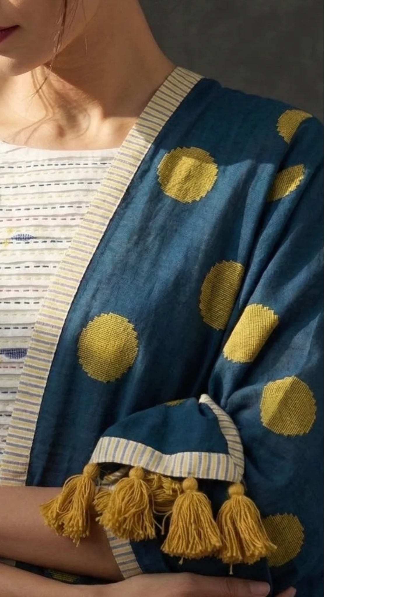 Cotton Dupatta - Blue Moon Polka
