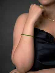 jewelry - berserk - Floral Charm Peridot Bracelet