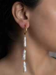 jewelry - berserk - Mesh Pearl Drop Danglers
