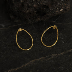 jewelry - berserk - Gold Plated Minimal Teardrop studs