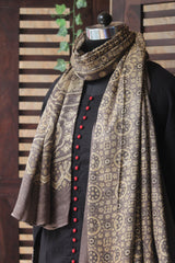 gajji ajrakh dupatta - kashish gold & chakkar riyal