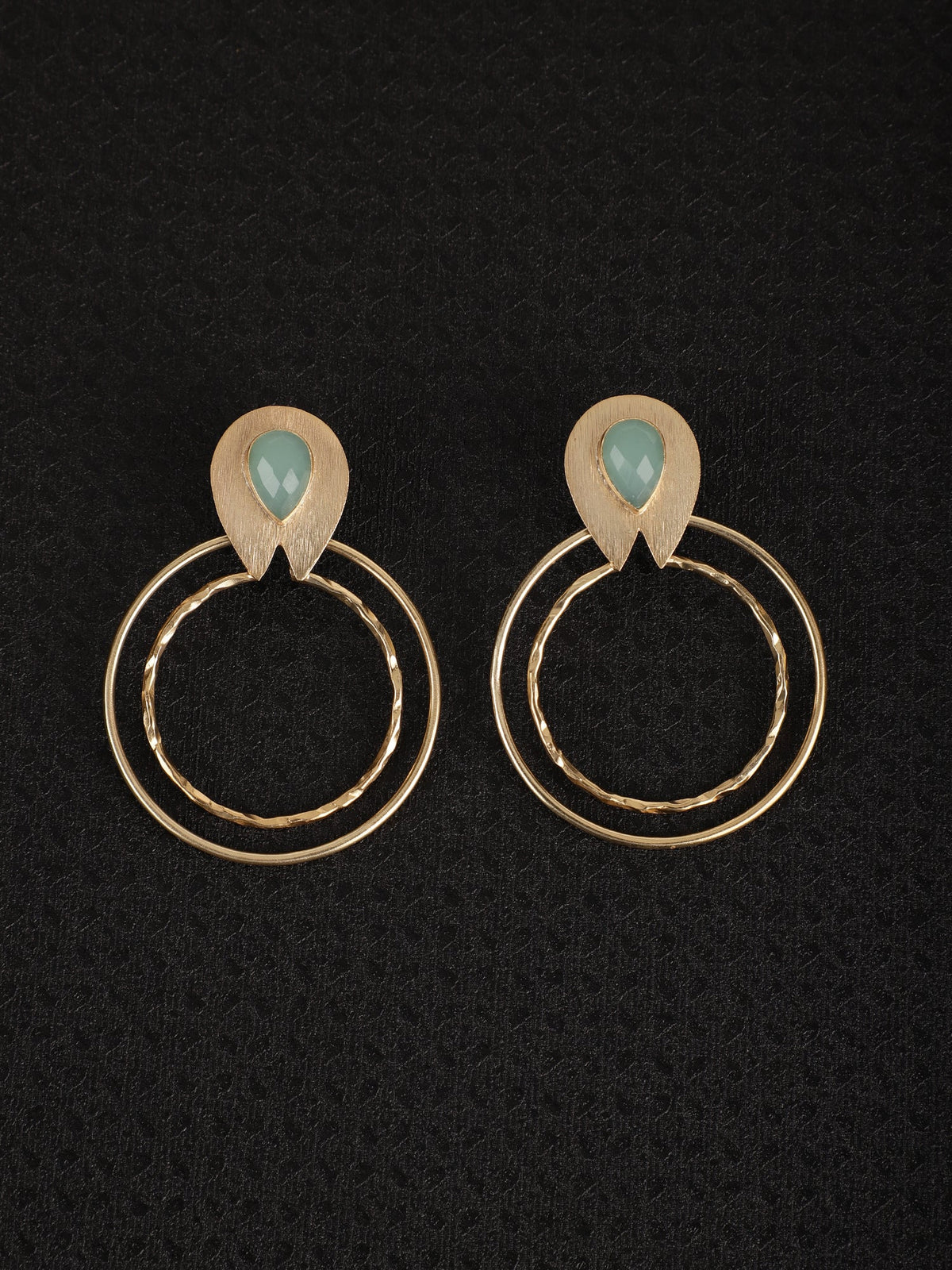jewelry - berserk - Gold Plated Circular Danglers