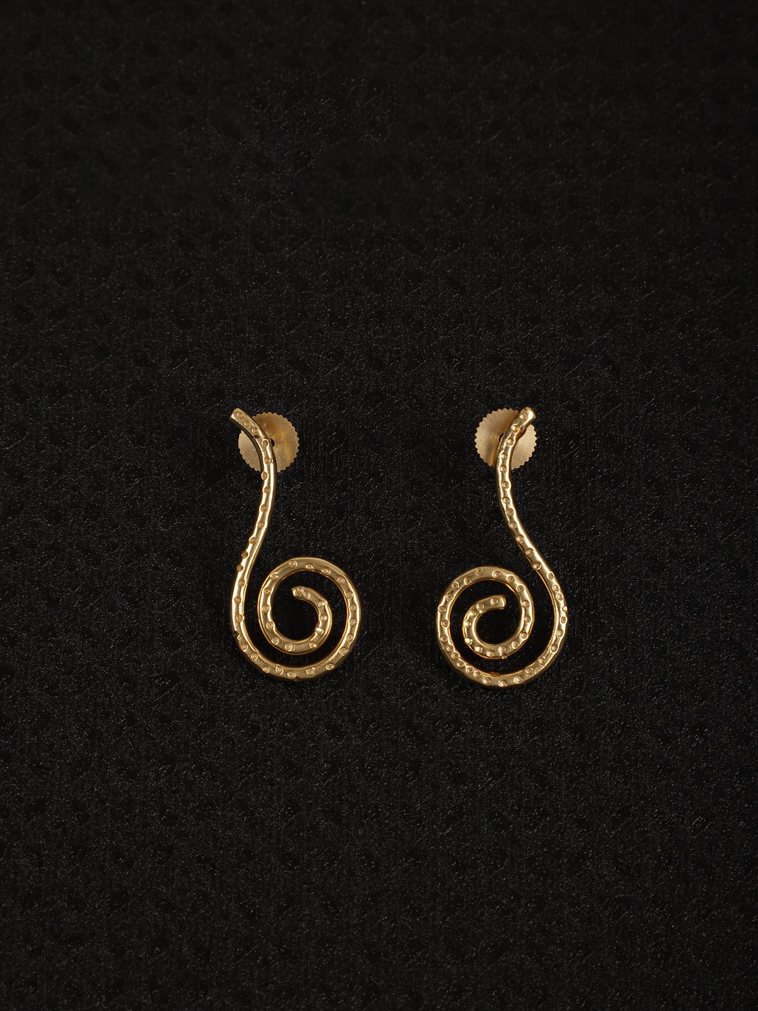 jewelry - berserk - Gold Plated Long Spiral Studs