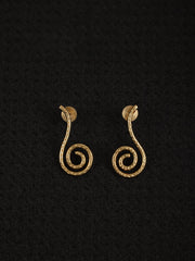 jewelry - berserk - Gold Plated Long Spiral Studs