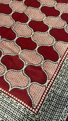 exquisite bagh silk stole vintage motif & madder hues