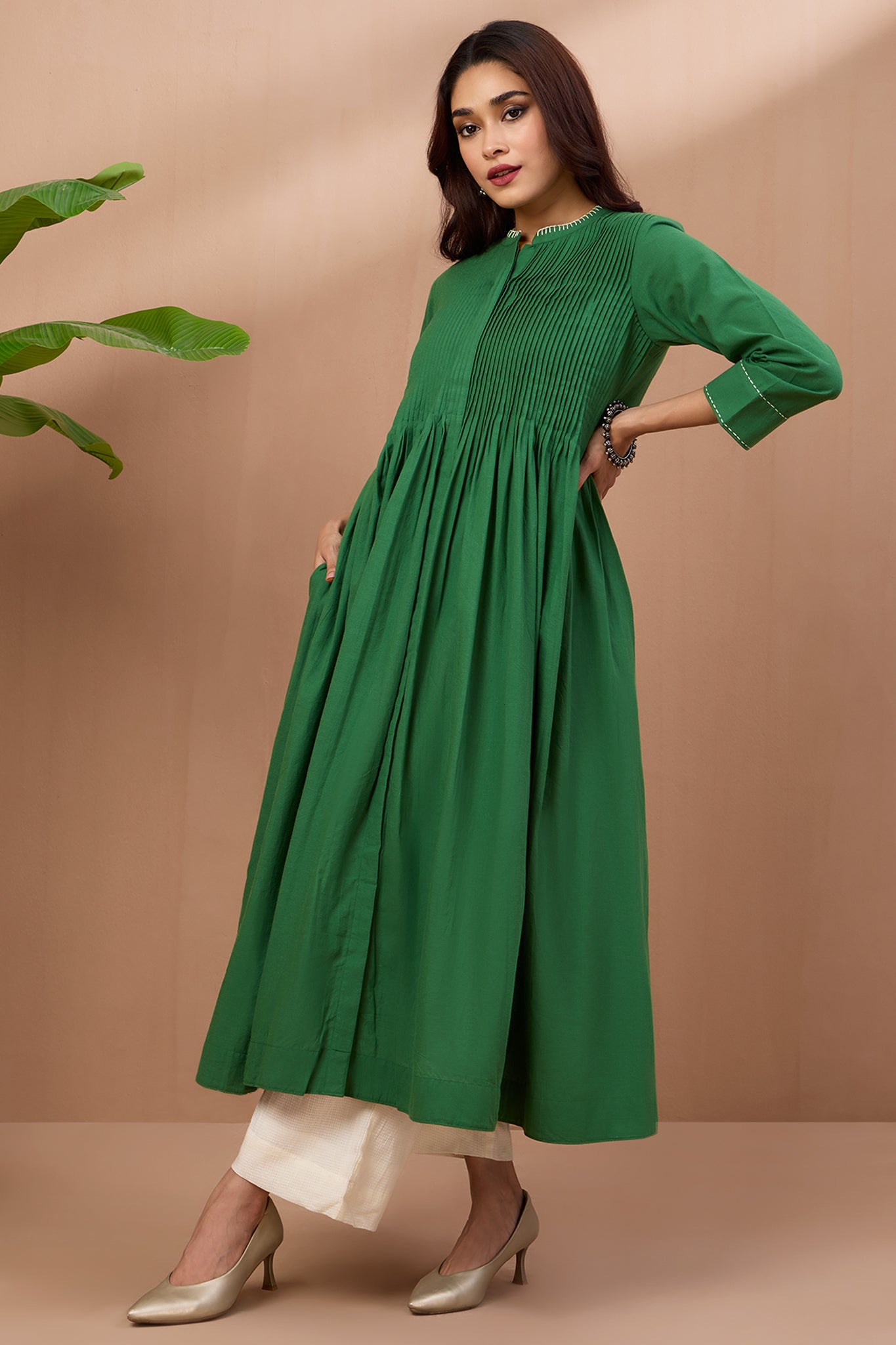 infinity pintuck dress - pine haven