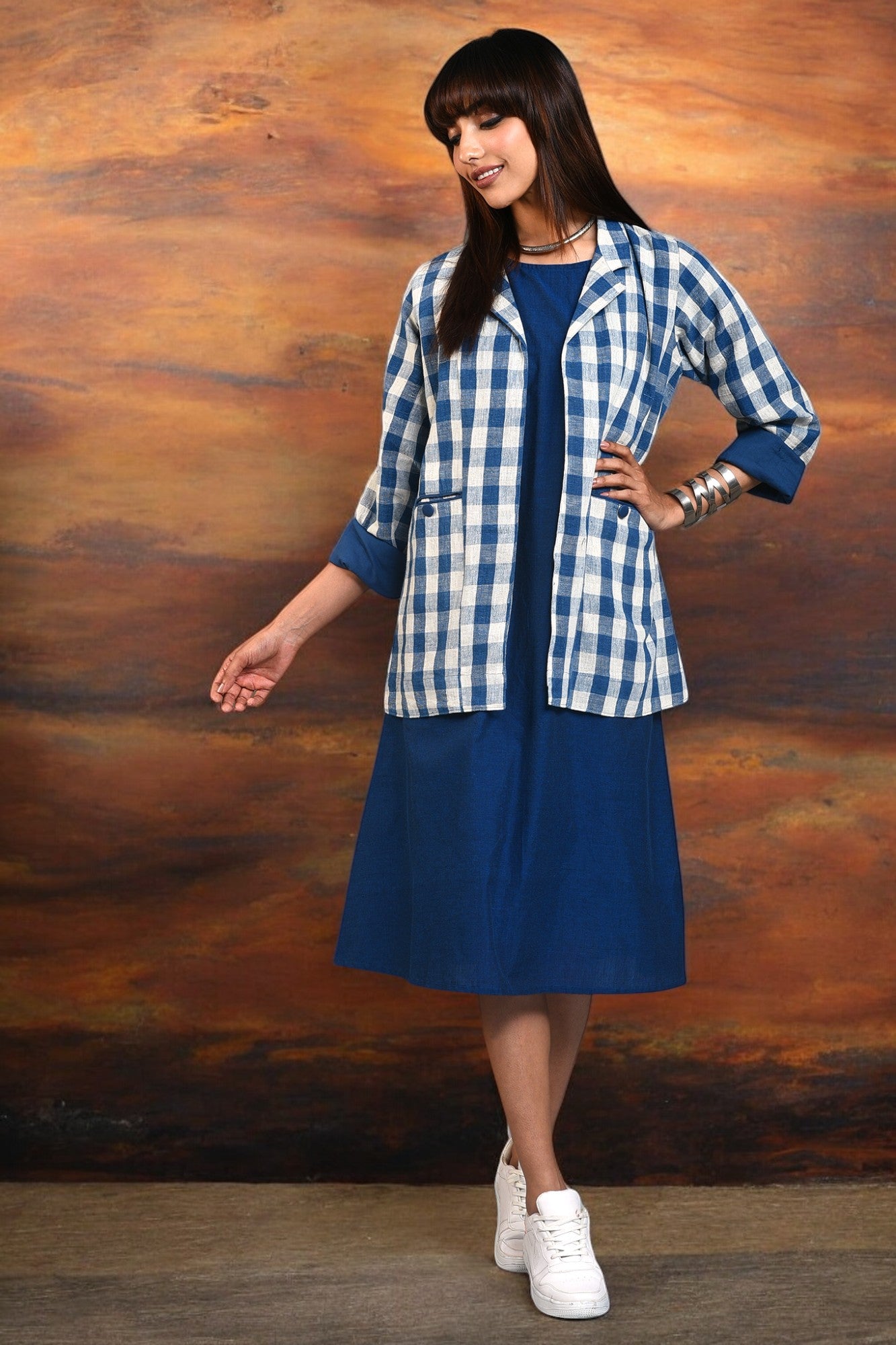 blazer - blue horizon & chessboard chic