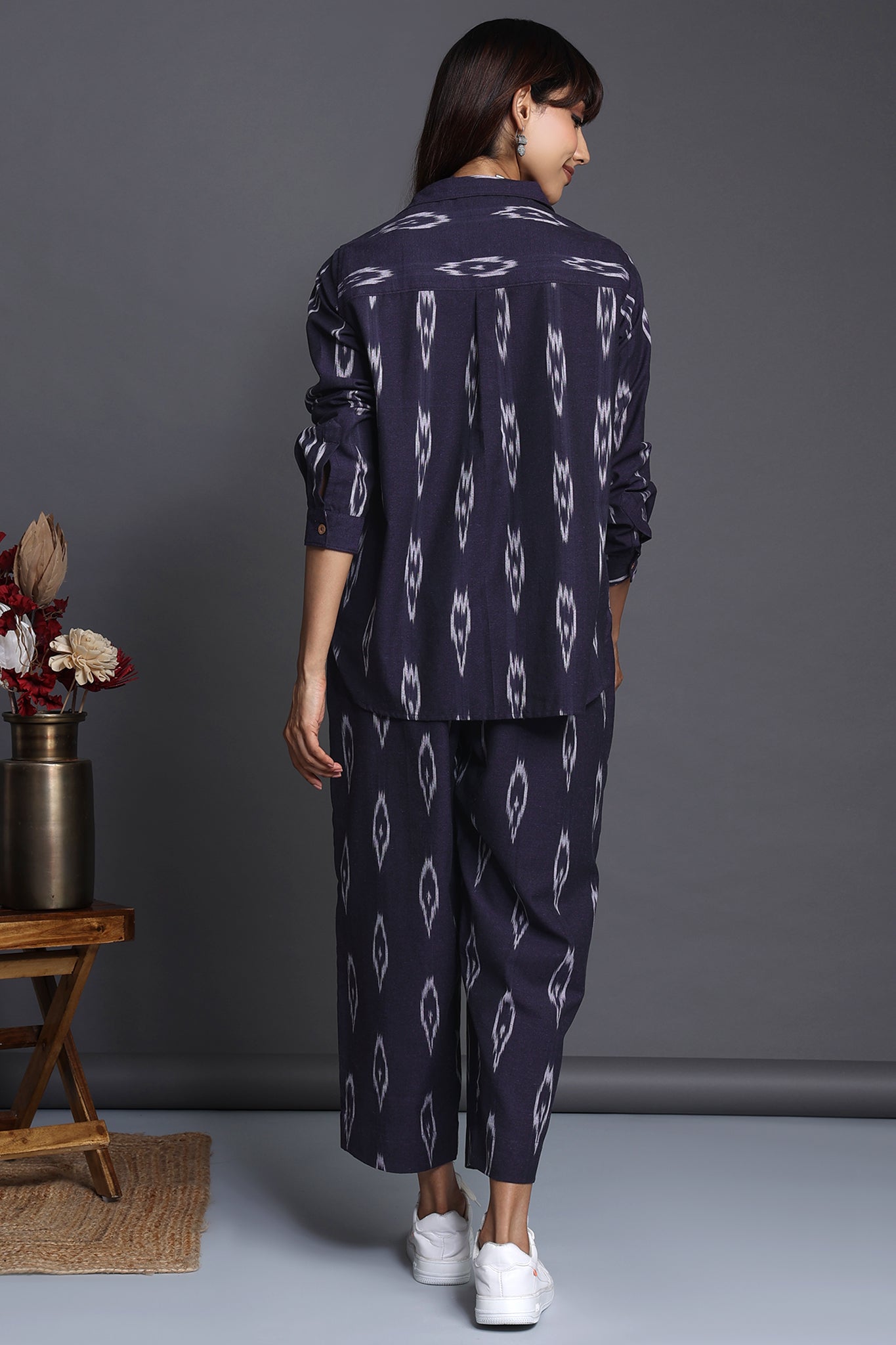 button down shirt - aubergine dazzle & dash delight